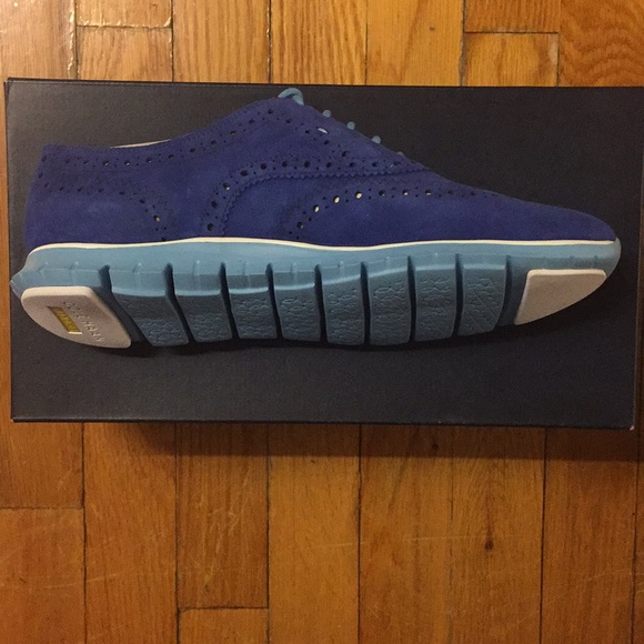 NIB Cole Haan ZeroGrand Wingtip Blue Oxfords, US 9 - Picture 8 of 8